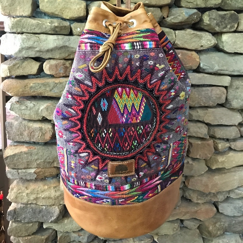 Full Sun Textile and Leather Shoulder Bag #1